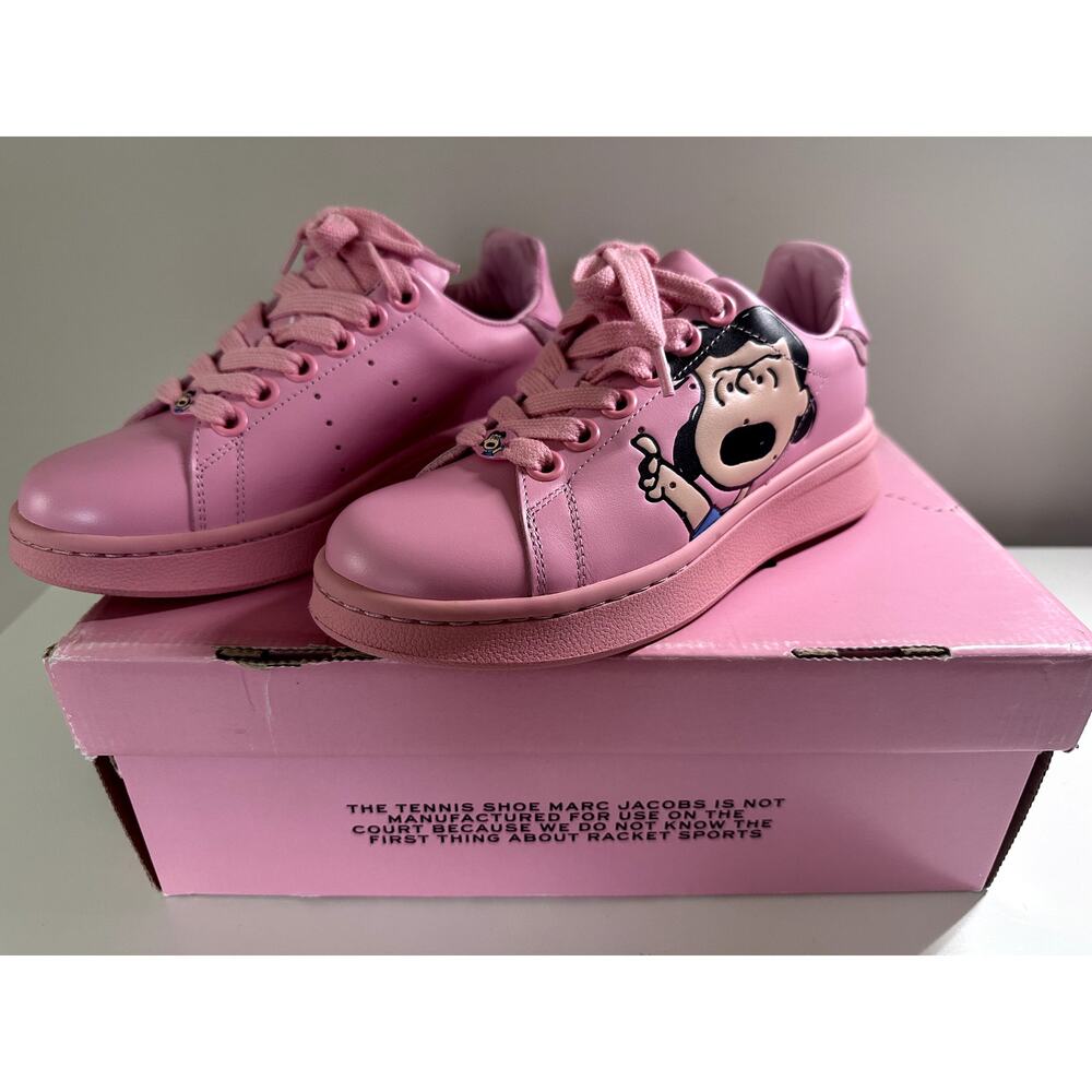 Rare Marc Jacobs Peanuts X The Tennis Shoe Pink Lucy Size US 5 Women Sneakers